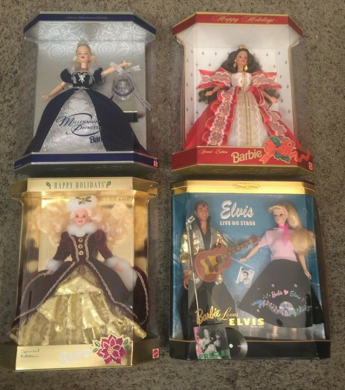 holiday barbies in box