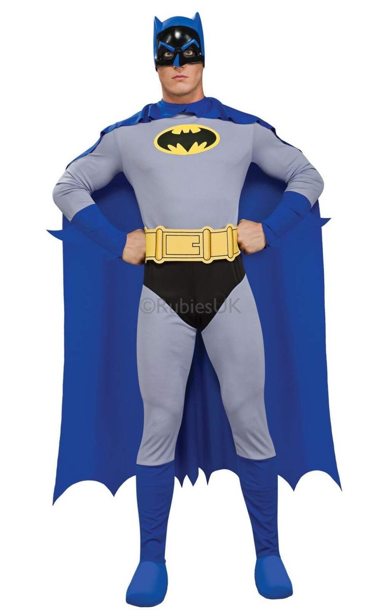 Batman Costume Brave and the Bold Adult Grey Blue Suit | eBay