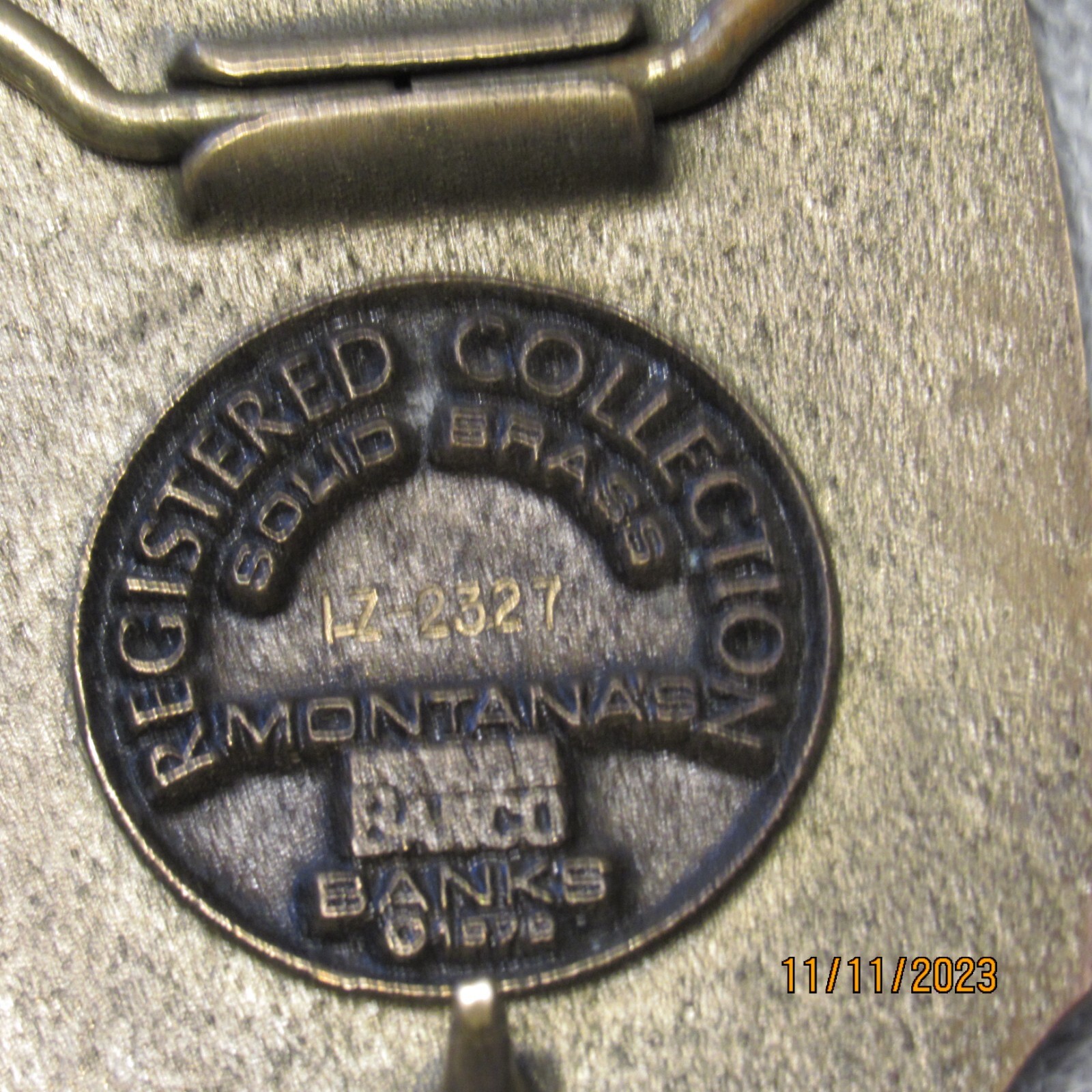 Vintage 1970 Montana "The Prospector" Belt Buckle Gem