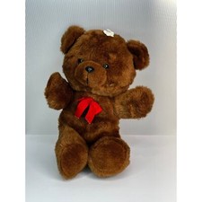 Vintage Teddy Bear 12" Dark Brown Plush   Collectible Classic