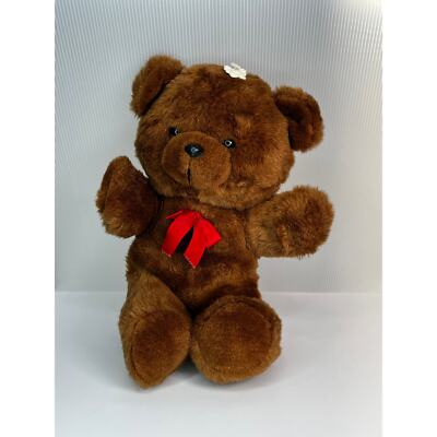 Vintage Teddy Bear 12'' Dark Brown Plush   Collectible Classic
