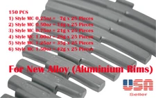 ASSORTMENT 150 Pcs CLIP-ON WHEEL WEIGHT BALANCE MC 0.25 0.50 0.75 1.0 1.25 1.50z