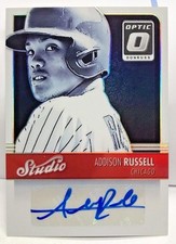 Addison Russell 2016 Donruss Optic Studio Holo Refractor Autograph Auto - CUBS