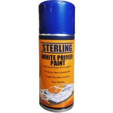 White Primer Paint Fast Drying Spray Aerosol Multi Purpose Car Truck 400ml x 12