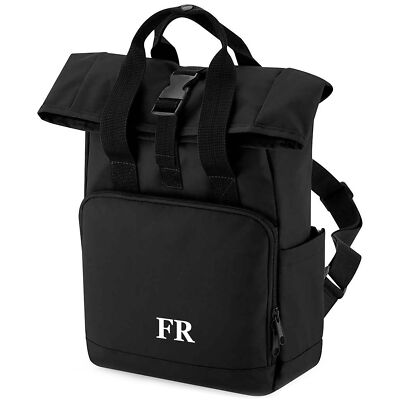 Personalisierter Mini-Rolltop-Rucksack Initialen Geschenk Schulanfang Kindergartenpaket...