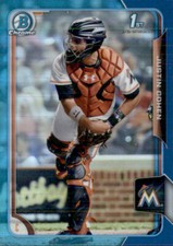 2015 BOWMAN CHROME 1ST BLUE MIAMI MARLINS  - JUSTIN COHEN /150 #98