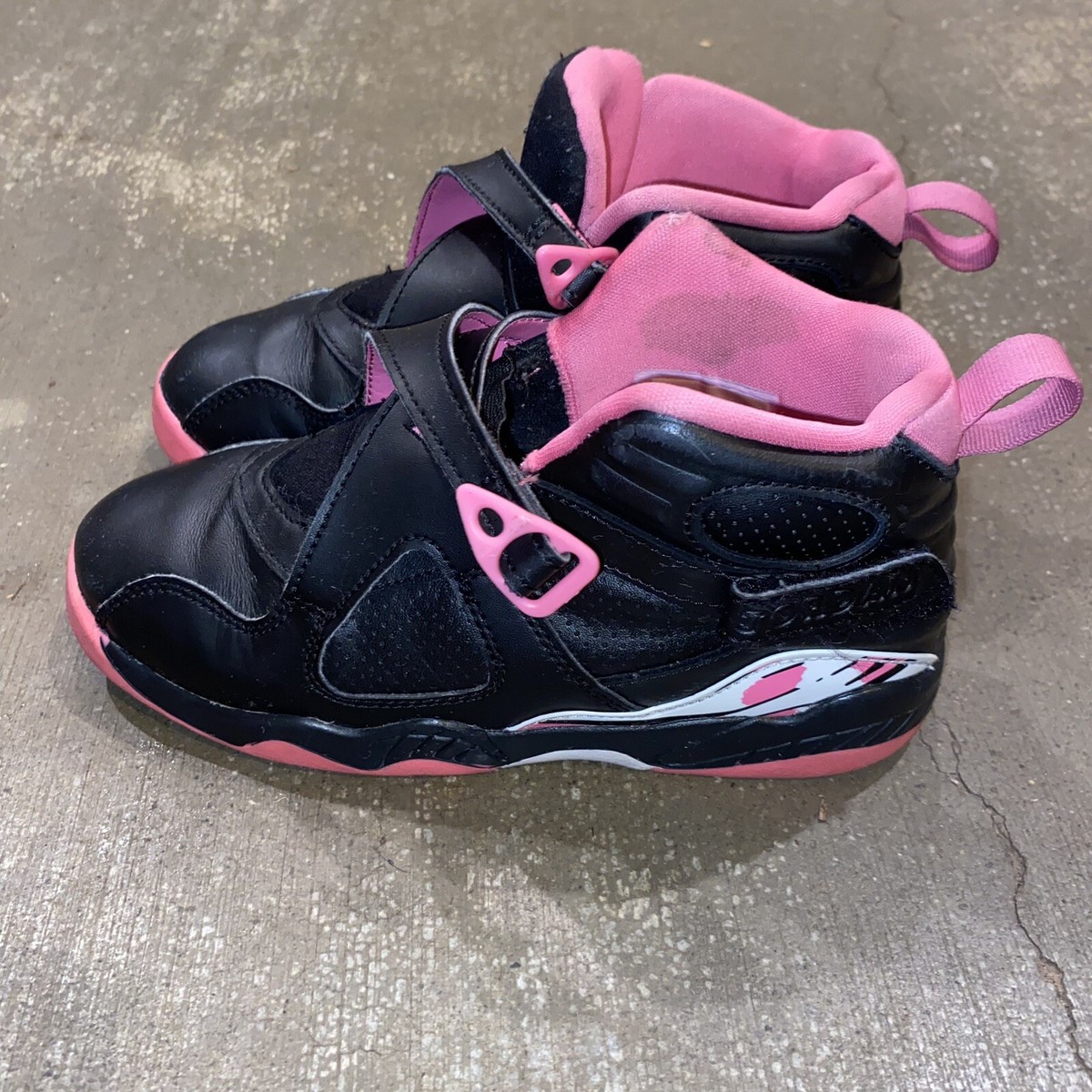 retro 8 jordans pink and black
