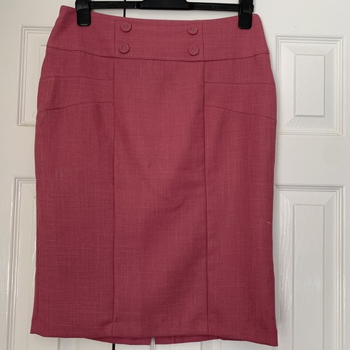 NEXT Pink Deep Waistband Skirt. Size 14- Fully Lined