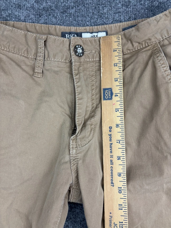 Pantalones chinos BKE Hebilla Jake Para hombre 31L Marrón Denim ajustados rectos Foto 4 de 4