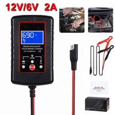 6V/12V Automatic Battery Charger Maintainer Motorcycle Trickle Float For Tender