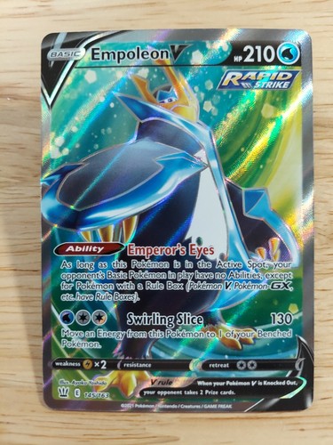Empoleon V 145/163 Battle Styles NM Full Art Ultra Rare Pokemon Card