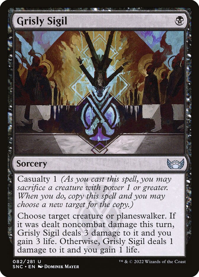 Grisly Sigil 82 U Streets of New Capenna SNC MTG Foil Rare Card