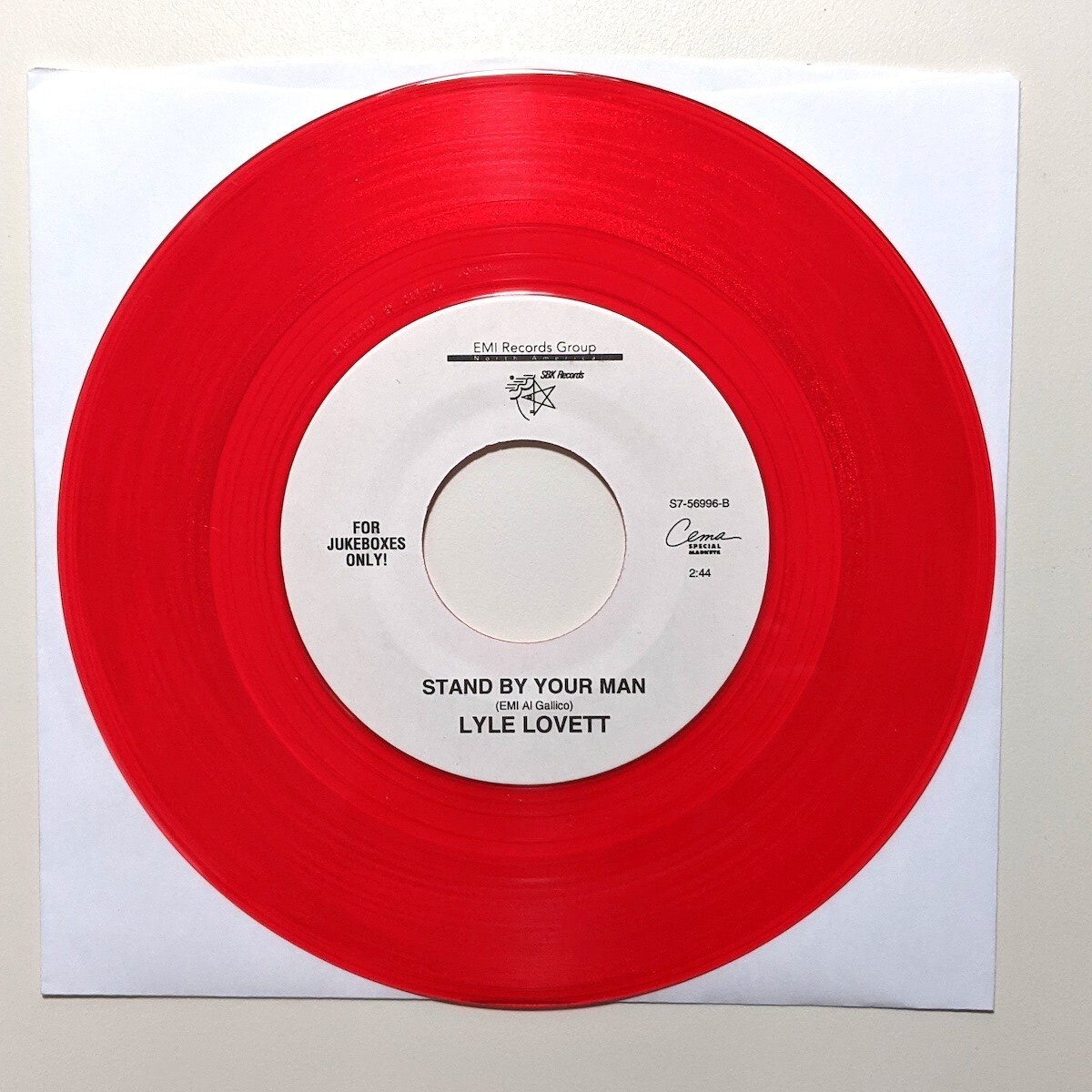 Boy Lyle Lovett Crying Game, Stand By Your Man 45 RPM *NM