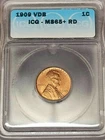 1909 P VDB 1C LINCOLN CENT KEY DATE ICG MS65+ RD Beautiful! Free Shipping!