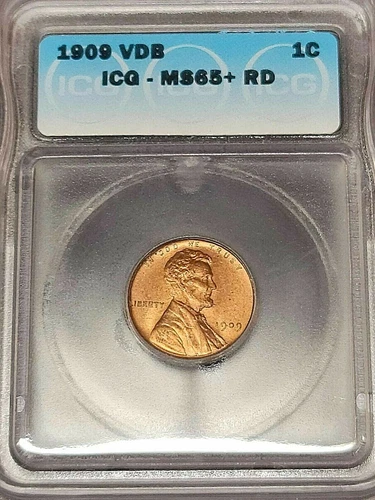 1909 P VDB 1C LINCOLN CENT KEY DATE ICG MS65+ RD Beautiful! Free Shipping!