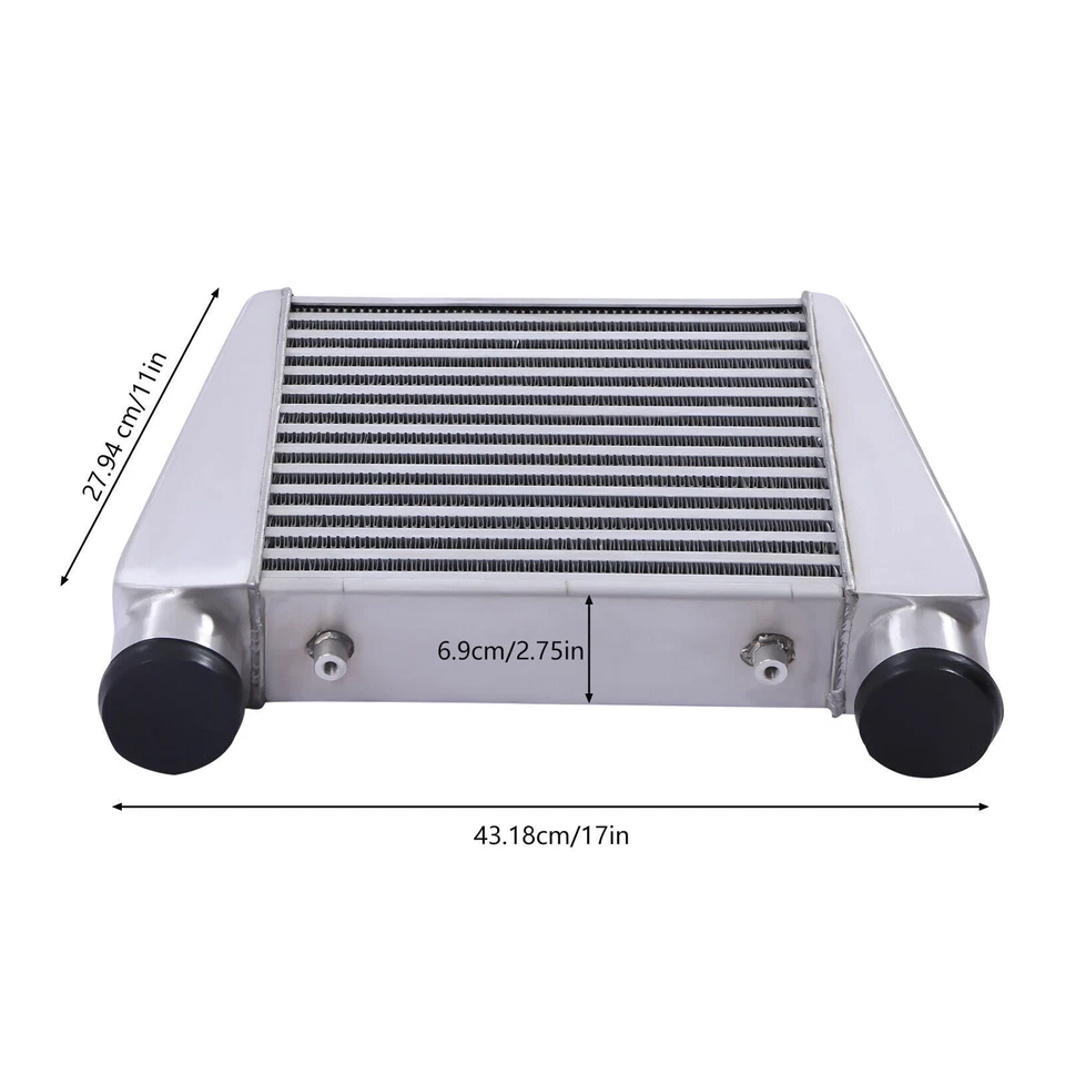 Universal Mount Intercooler 17"x11"x2.75" 2.5" Inlet & Outlet ONE SIDE TOP!! - Изображение 2 из 4