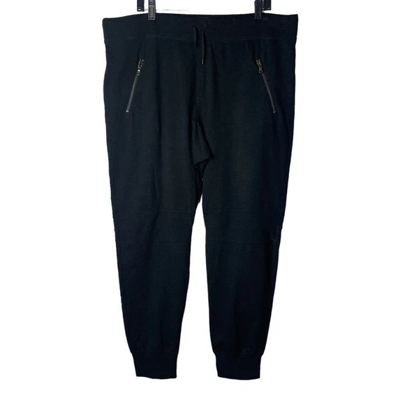 JOHN VARVATOS Men s Black Sweatpants Size XXL Casual Comfy Travel