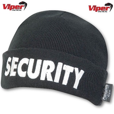 VIPER SECURITY BOB MÜTZE DOORMAN BOUNCER WORK GUARD BEANIE THINSULATE