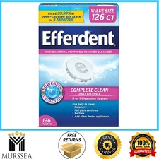Efferdent Denture & Retainer Cleanser Tablets, Complete Clean, 126 Tablets