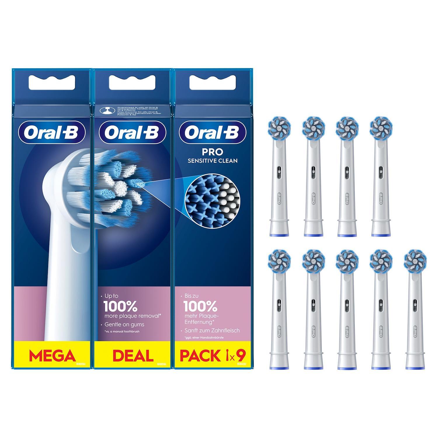 Set 9 Ricambi EB60 Sensitive per Oral-B | Alta Compatibilità 3+3+3