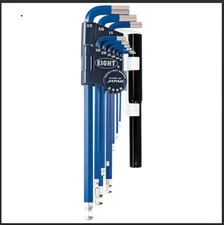Eight tool TEL-S9NPBL TEL-S9NPBL SINGLE COLOR BLUE TAPER HEAD HEX KEY SET
