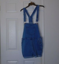 Girls Denim Shortalls Short Overalls Bibs Size 2XL teen