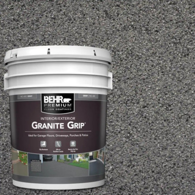 5 Gal Gray/Tan Granite Decorative Flat Interior/Exterior Concrete Floor Coating