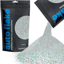 Hemway Auto Flake Glitter Silver Holographic 0.004" MICROFINE 100g for Car Paint