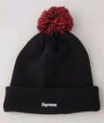 Chapeau FW17 Supreme x New Era Snake Script bonnet noir rouge petite boîte logo