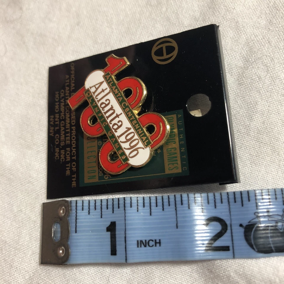 Atlanta Centennial Olympic games 1996 gold and red 100 pin - Image 3 of 3