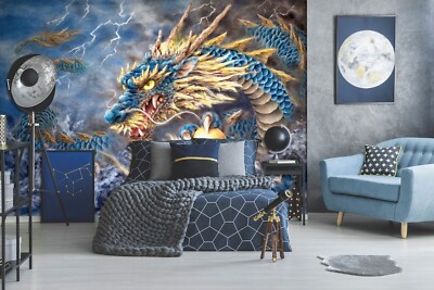 3D Blau Drache C3314 Tapete Wandbild Fototapete Kayomi Harai Amy 2023