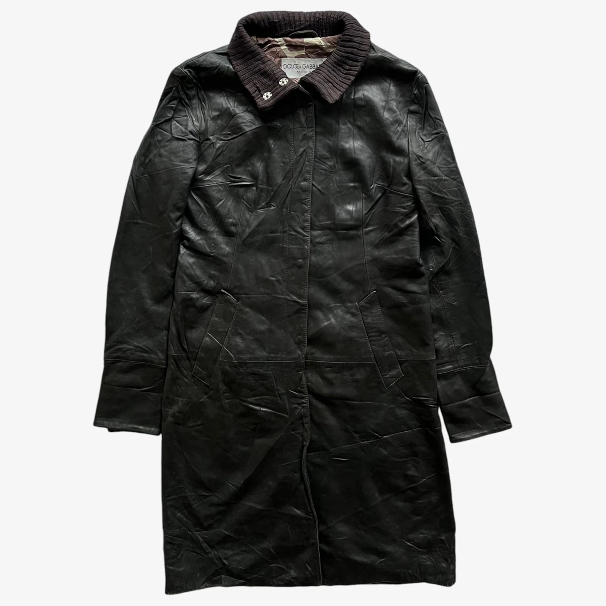 Dolce&Gabbana Leather Outer Shell Coats, Jackets & Vests Trench