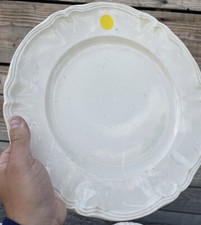 Sarreguemines Plat Blanc Vaisselle Blanche Crème Ancien Service