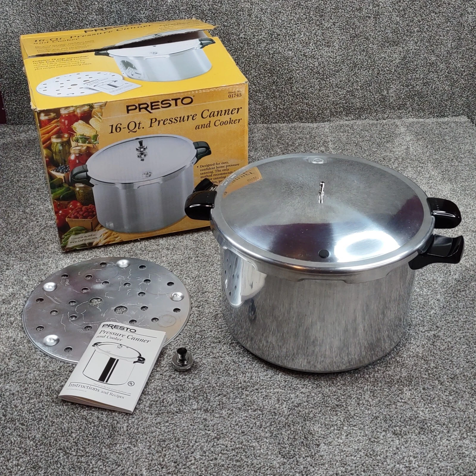 Presto 16 qt Pressure Canner Cooker 01745 Water Bath Harvest Preserve Survivalis