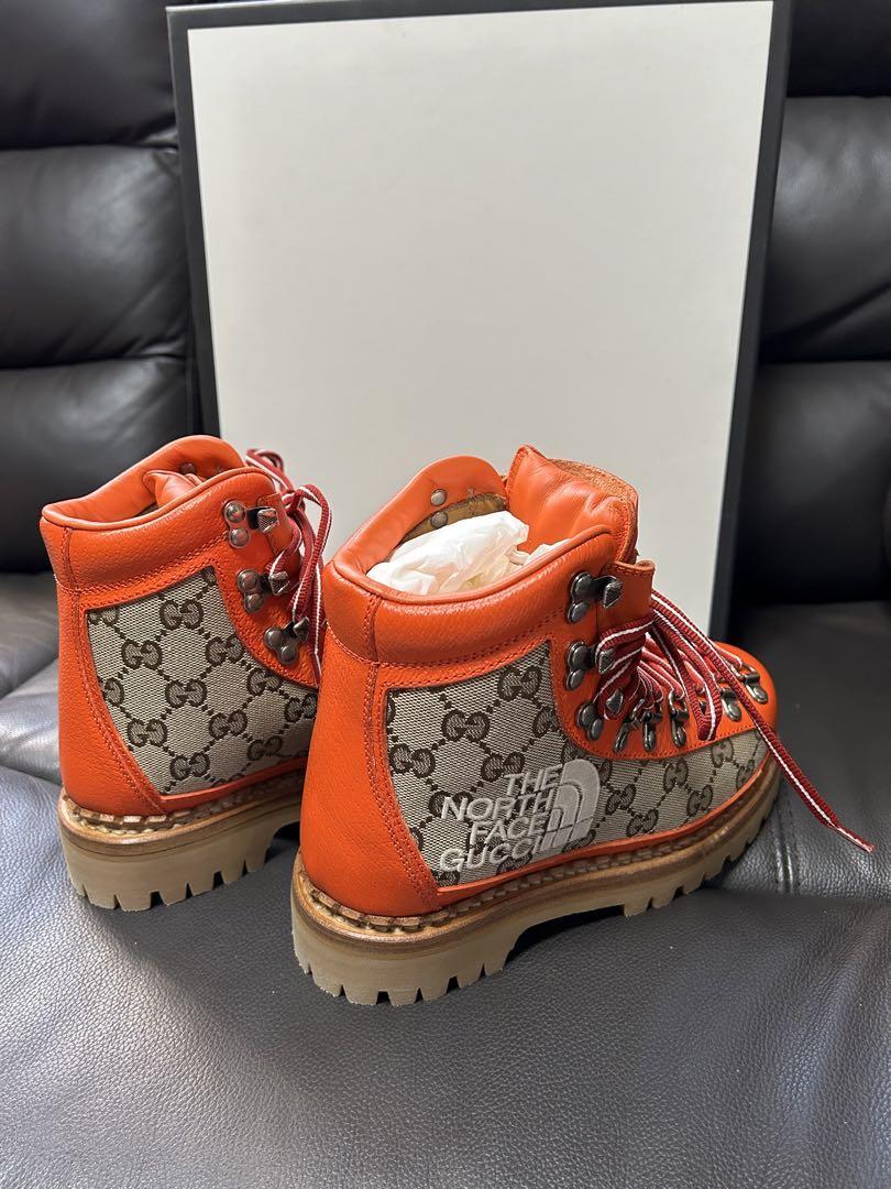 GUCCI×THE NORTH FACE ワークブーツ New and unused GUCCI NORTH FACE boots 21cm GG logo leather
