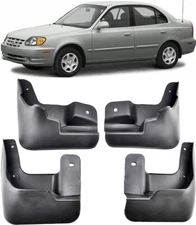 Genuine New Set Splash Guards Mud Flaps For 1997-2004 Hyundai Accent 4d GL Sedan