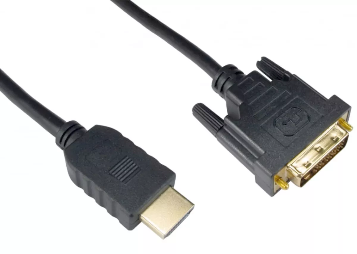 DVI to HDMI Cable Lead to Connect Computer PC Notebook Laptop to TV Monitor  1m