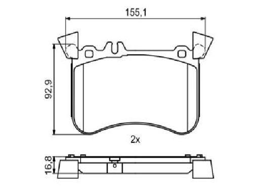 Original BOSCH Bremsbelagsatz Scheibenbremse 0 986 495 398 für Mercedes-Benz - Bild 5 von 12