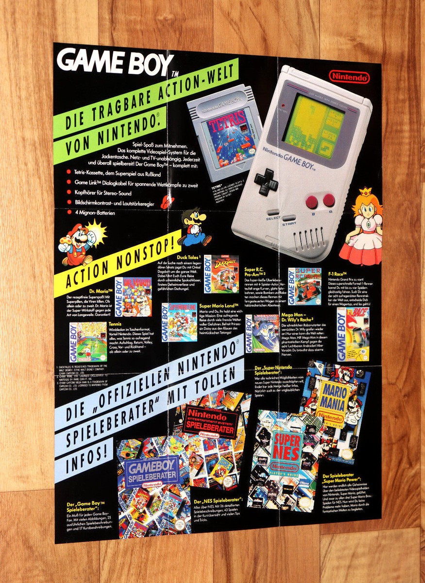 1992 Vintage SNES Nintendo Super Mario Land Tetris Gameboy Ad