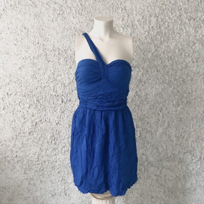 BERSHKA KLEID GR.L DAMEN EINTEILER BLAU ELECTRIC RUSSIA ROYALE BAND EMPIRE
