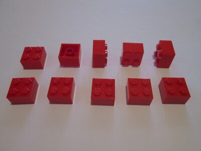 LEGO  10 Stück Stein Brick 2x2 rot red #3003 Neu #300321 X000029