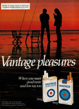 1982 Vintage Print Ad Vantage Pleasures Fishermen Fishing Smoking When you want