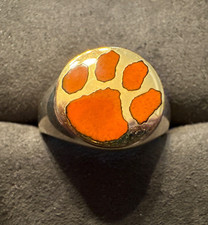 Vintage 14K GF Clemson Tigers 🐅 NEW Sterling Silver Signet Ring