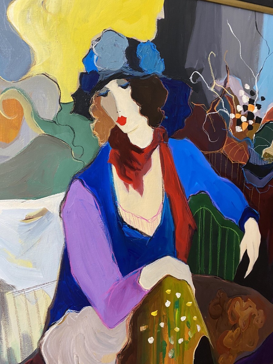 Itzhak Tarkay, Original One-of-a-kind Canvas Hand Signed. Vintage