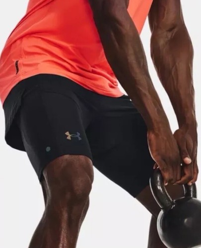 Under Armour Rush smartform 2 in 1 Black shorts 1377154 $100 - Picture 11 of 11