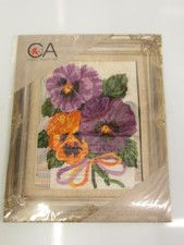 KIT/QUADRO MEZZO PUNTO 20X25 "MAZZOLINO DI VIOLE MAMMOLE"