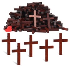 Srefaka 72 Pcs Mini Wooden Crosses - Bulk Pack for Crafts, Easter  Christmas...