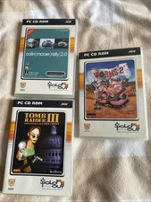 PC CD GAMES Worms 2, Tomb Raider 3 & Colin McRae Rally 2 Games Bundle Job Lot