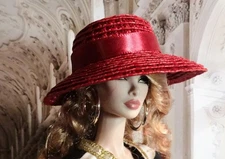 Perfectly Posh Cherry straw hat for FR, Barbie