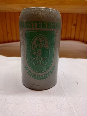 Alter 1L Bierkrug Koepff Klosterbrauerei Weingarten